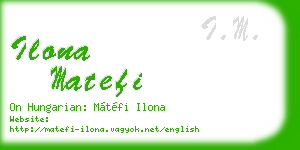 ilona matefi business card